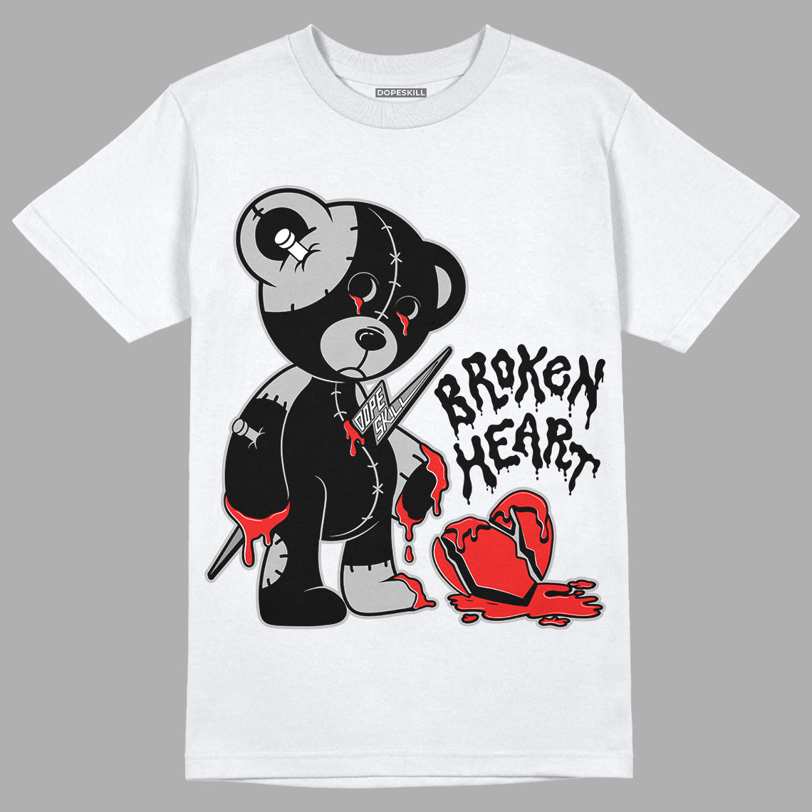 YZ 450 Utility Black DopeSkill T-Shirt Broken Heart Graphic - White