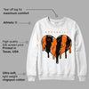 Orange Black White DopeSkill Sweatshirt Slime Drip Heart Graphic