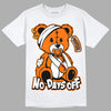 Orange Black White DopeSkill T-Shirt Hurt Bear Graphic - White 