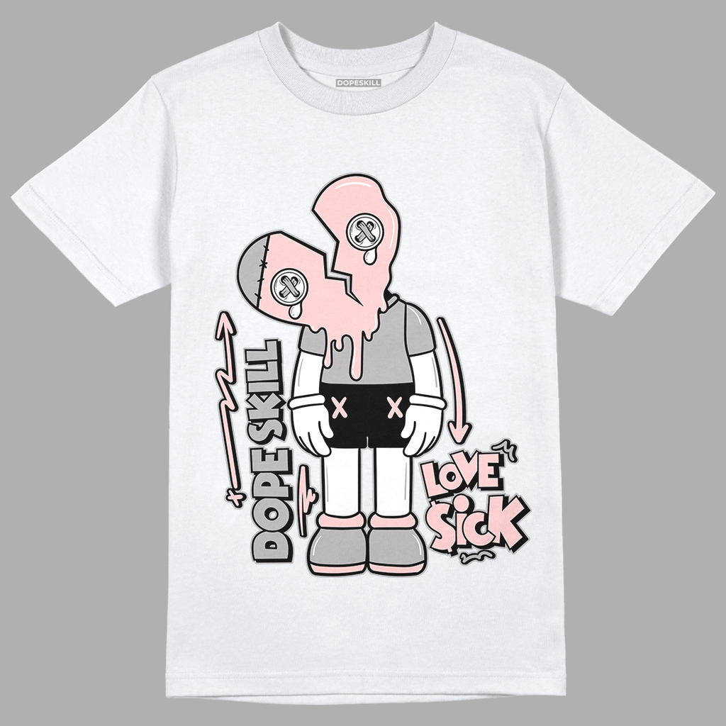 Jordan 1 Retro High OG Stage Haze DopeSkill T-Shirt Love Sick Boy Graphic - White 