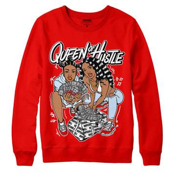 Cherry 11s DopeSkill Varsity Red Sweatshirt Queen Of Hustle Graphic