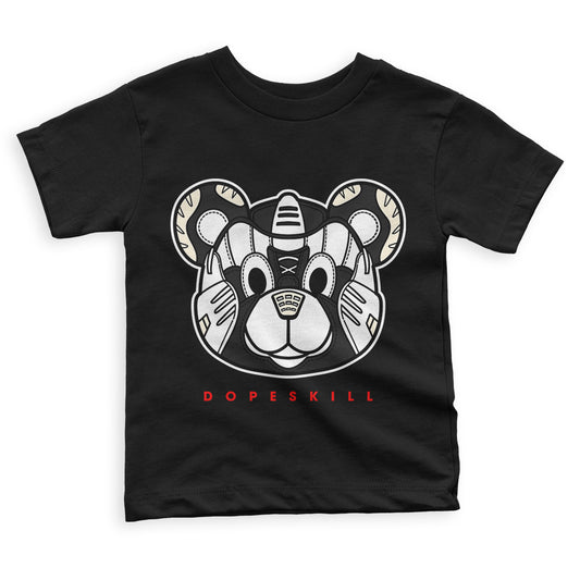 72-10 11s Retro Low DopeSkill Toddler Kids T-shirt SNK Bear Graphic - Black