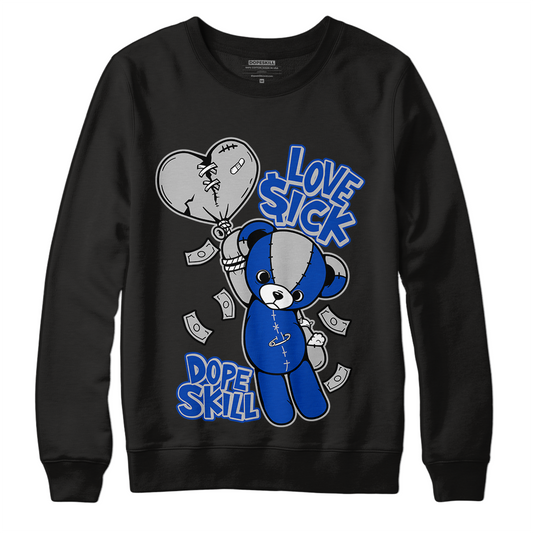 AJ 5 Racer Blue DopeSkill Sweatshirt Love Sick Graphic