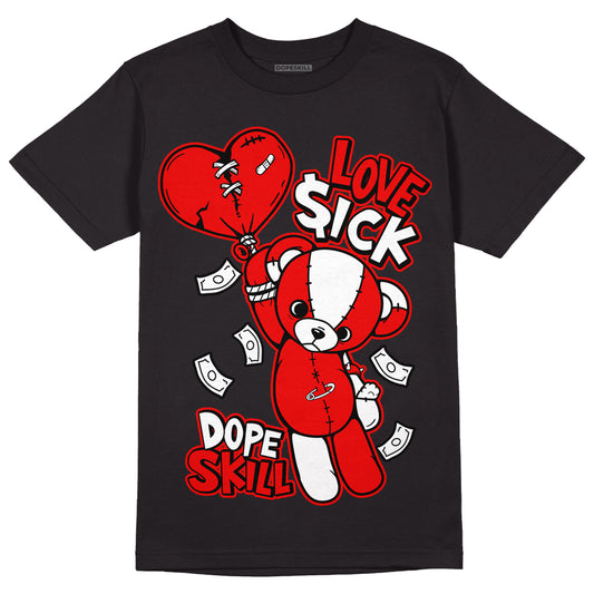 Cherry 11s DopeSkill T-Shirt Love Sick Graphic - Black