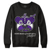 Jordan 3 Dark Iris DopeSkill Sweatshirt Sneaker Bear Head Graphic - Black 