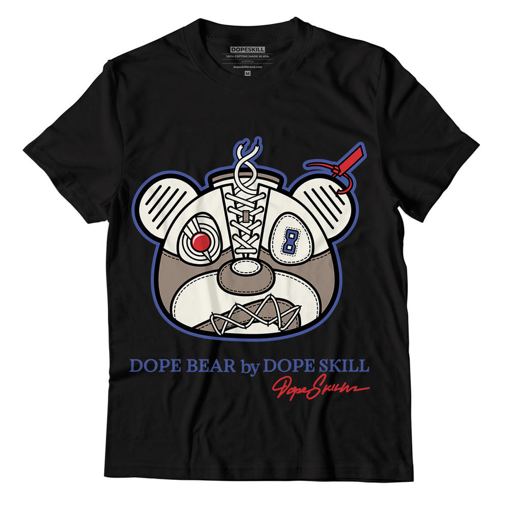 Jordan 4 Sail Canvas DopeSkill T-Shirt Sneaker Bear Head Graphic - Black 