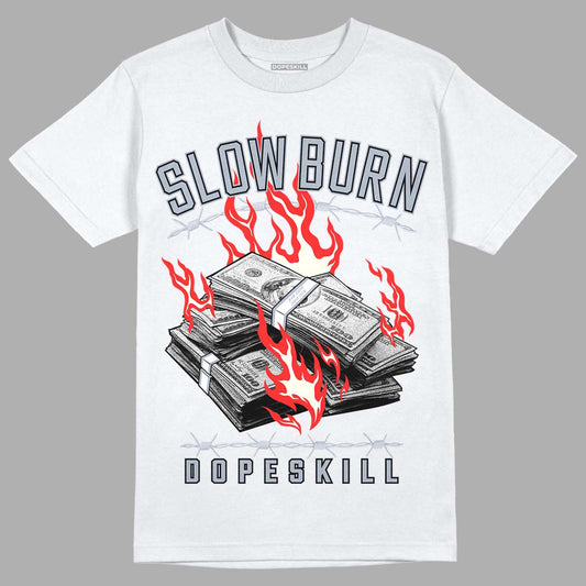 Jordan 3 Retro White Cement Reimagined DopeSkill T-Shirt Slow Burn Graphic Streetwear - White