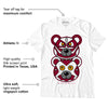 AJ 3 Cardinal Red DopeSkill T-Shirt Leather Bear Graphic