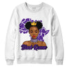 Jordan 3 Dark Iris DopeSkill Sweatshirt Black Queen Graphic - White 