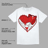 Gym Red 12s DopeSkill T-Shirt Heart AJ 12 Graphic