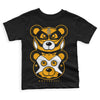 Taxi Yellow Toe 1s DopeSkill Toddler Kids T-shirt Leather Bear Graphic - Black