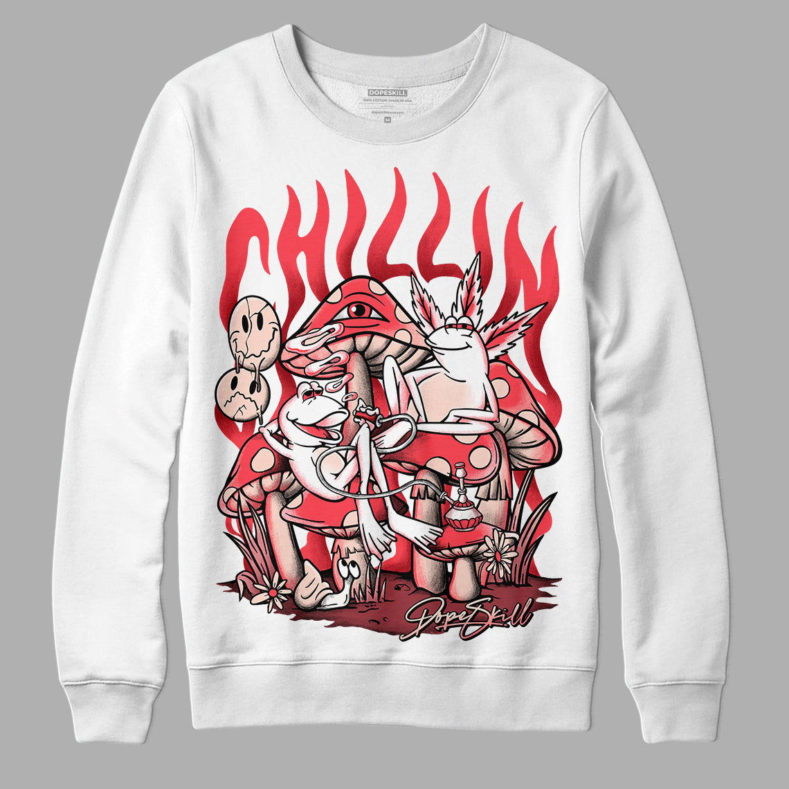 Atmosphere 6s Low DopeSkill Sweatshirt Chillin Graphic - White 