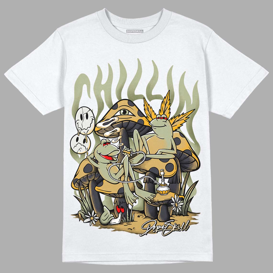 Jade Horizon 5s DopeSkill T-Shirt Chillin Graphic - White 
