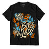 Dunk High 1985 SP Orange Acid Wash DopeSkill T-Shirt Boss lady Graphic - Black 