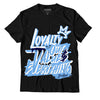 AJ 6 University Blue DopeSkill T-Shirt LOVE Graphic