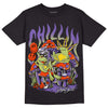 Canyon Purple 4s DopeSkill T-Shirt Chillin Graphic - Black