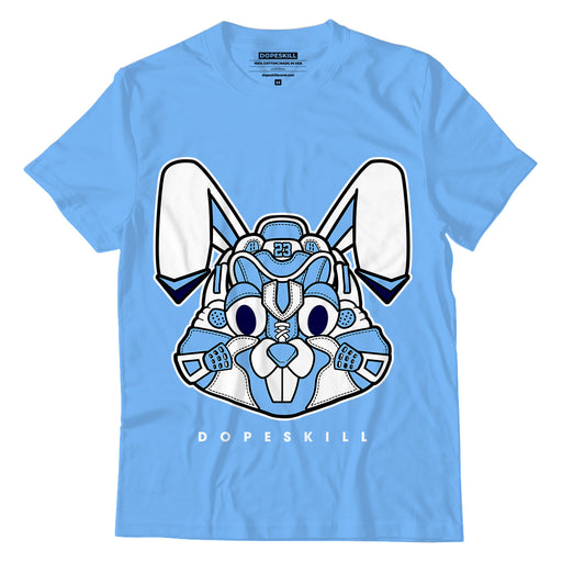 AJ 6 University Blue DopeSkill University Blue T-Shirt Sneaker Rabbit Graphic