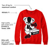 Red Thunder 4s DopeSkill Red Sweatshirt Sneakerhead BEAR Graphic