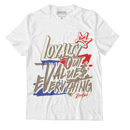 Jordan 4 Sail Canvas DopeSkill T-Shirt LOVE Graphic - White 