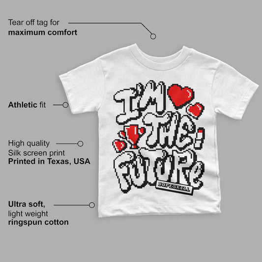 Panda White Black Dunk Low DopeSkill Toddler Kids T-shirt I'm The Future Graphic