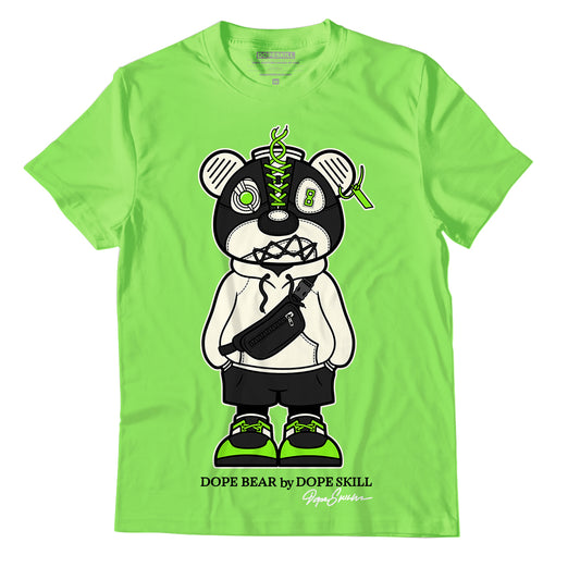 AJ 6 Electric Green DopeSkill Green T-shirt Sneaker Bear Graphic