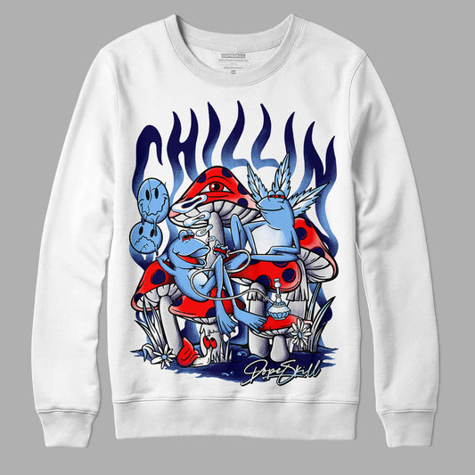 UNC 6s DopeSkill Sweatshirt Chillin Graphic - White 