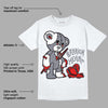 Fire Red 9s DopeSkill T-Shirt Broken Heart Graphic