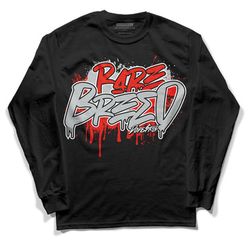 Black Canvas 4s DopeSkill Long Sleeve T-Shirt Rare Breed Graphic - Black 