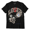 Jordan 4 Sail Canvas DopeSkill T-Shirt Loser Lover Graphic - Black