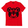 AJ 4 Red Thunder DopeSkill Red T-shirt SNK Bear Graphic