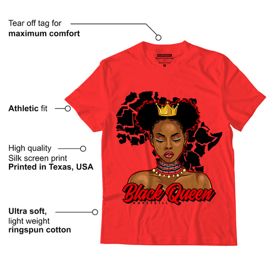 AJ 9 Chile Red DopeSkill Chile Red T-shirt Black Queen Graphic