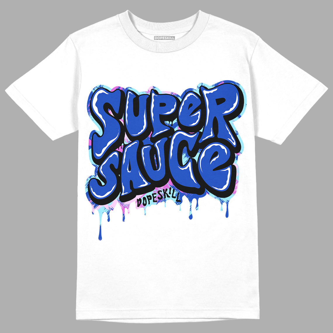 Hyper Royal 12s DopeSkill T-Shirt Super Sauce Graphic - White