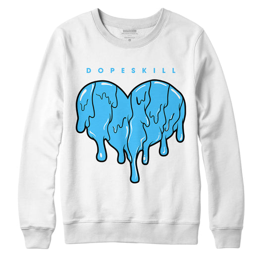 Jordan 12 8-Bit and Jordan 12 “Emoji” DopeSkill Sweatshirt Slime Drip Heart Graphic - White 