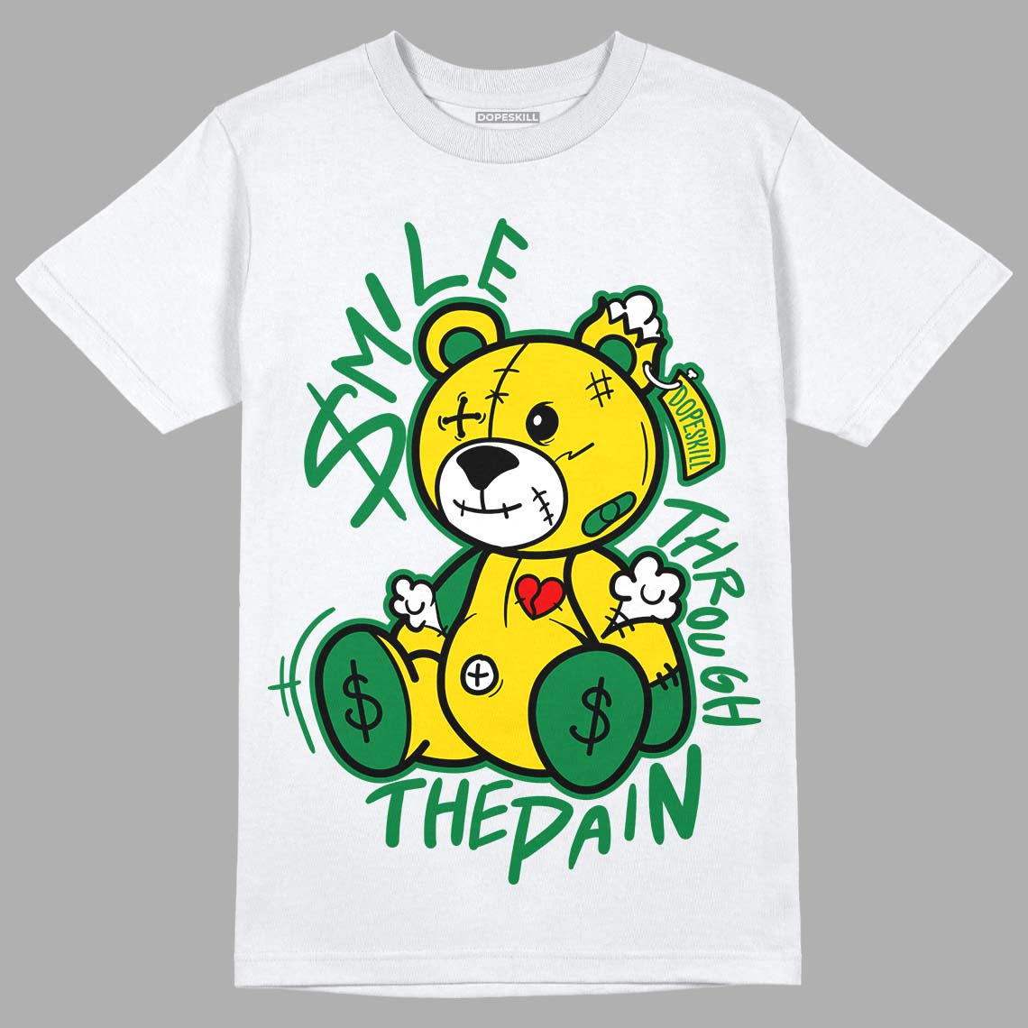 Dunk Low Reverse Brazil DopeSkill T-Shirt BEAN Graphic - White