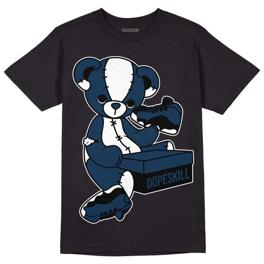 Brave Blue 13s DopeSkill T-Shirt Sneakerhead BEAR Graphic - Black 