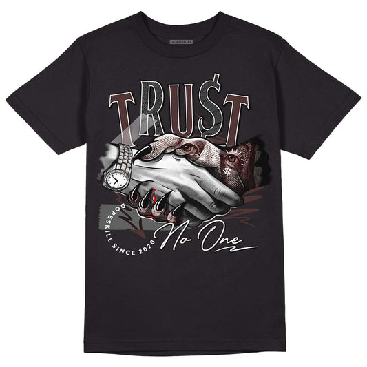 Jordan 12 x A Ma Maniére DopeSkill T-Shirt Trust No One Graphic Streetwear - Black