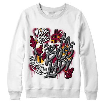 AJ 3 Cardinal Red DopeSkill Sweatshirt Boss Lady  Graphic