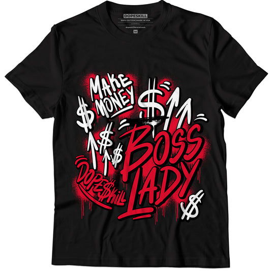 AJ 1 Low Bred Toe DopeSkill T-Shirt Boss Lady Graphic