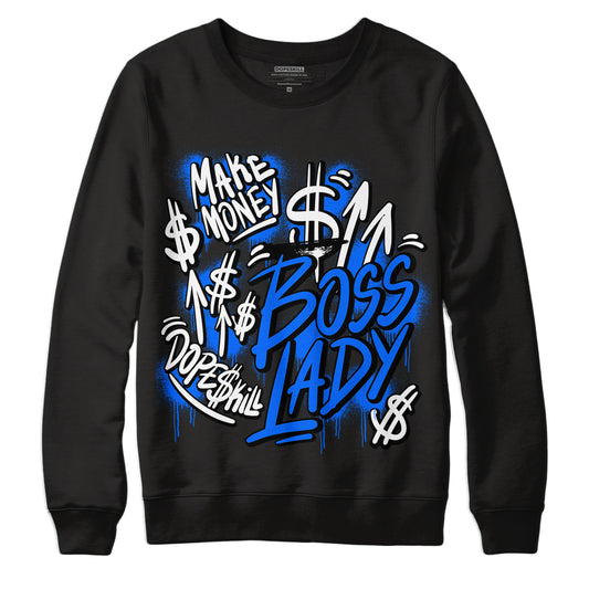 Yz 350 Boost V2 Dazzling Blue DopeSkill Sweatshirt Boss Lady Graphic - Black