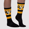 Taxi Yellow Toe 1s Sublimated Socks Horizontal Stripes Graphic