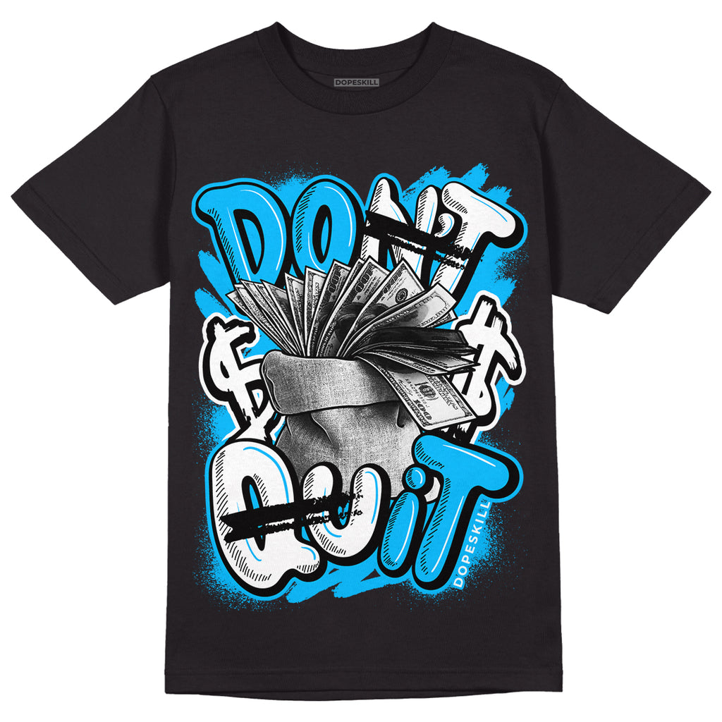 UNC 1s Low DopeSkill T-Shirt Don't Quit Graphic - Black