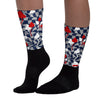 Midnight Navy 4s Sublimated Socks Mushroom Graphic