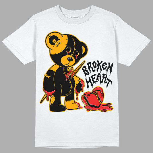 Black Taxi 12s DopeSkill T-Shirt Broken Heart Graphic - White 