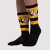 Taxi Yellow Toe 1s Sublimated Socks Horizontal Stripes Graphic