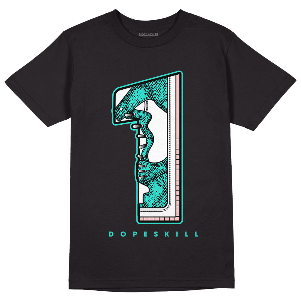 Green Snakeskin Dunk Low DopeSkill T-Shirt No.1 Graphic - Black