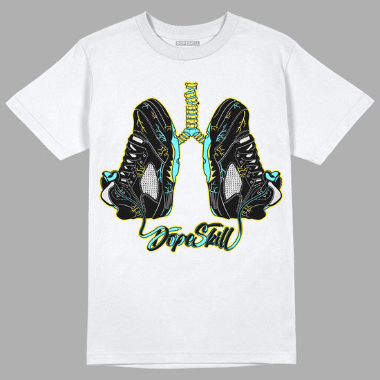 Aqua 5s DopeSkill T-Shirt Breathe Graphic - White