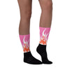 FIRE Sublimated Socks Match AJ 5 GS Pinksicle