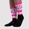 Triple Pink Dunk Low Sublimated Socks Horizontal Stripes Graphic