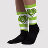 Horizontal Stripes Sublimated Socks Match Dunk Low 'Chlorophyll'