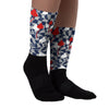 Midnight Navy 4s Sublimated Socks Mushroom Graphic